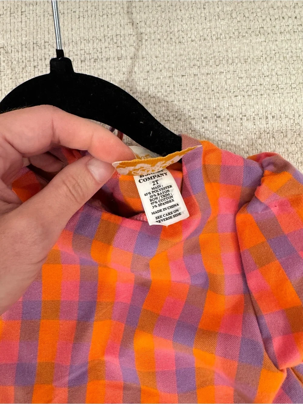 TBBC - Betts Bow Dress in Autumn Plaid Pink Orange Purple
